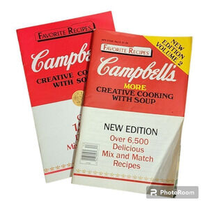 Lot of 2 Campbell's Favorite Recipes Creative Cooking with Soup Cook Booklets